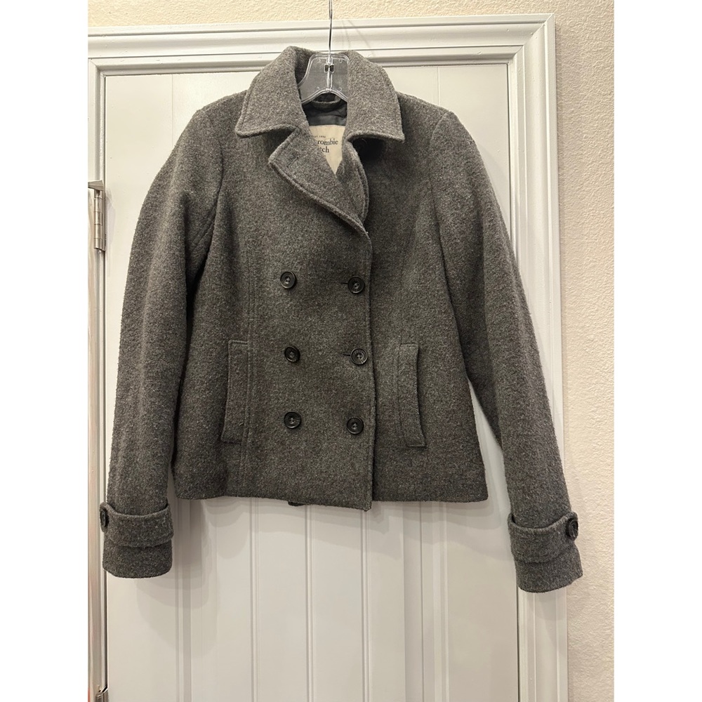 Abercrombie & Fitch Wool Blend Peacoat